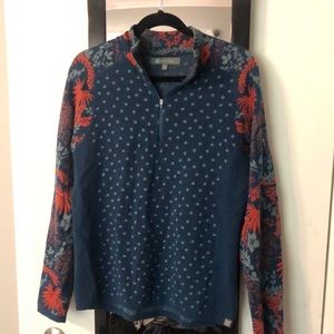 Merino Wool 1/4 Zip Sweater - L